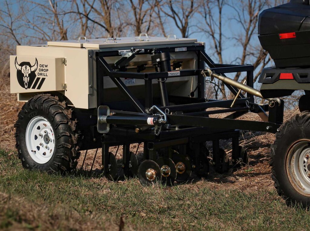 Dew Drop Drill attached to ATV